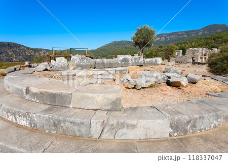 Kaunos ancient city near Dalyan town in Turkey Kaunos ancient city near Dalyan town in Turkey 118337047