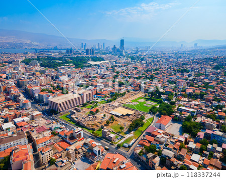 The Agora of Smyrna aerial panoramic view in Izmir city in Turkey The Agora of Smyrna aerial panoramic view in Izmir city in Turkey 118337244