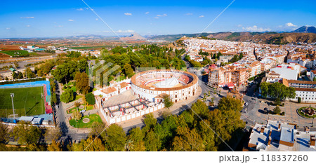 Bullring or plaza de toros in Antequera, Spain 118337260