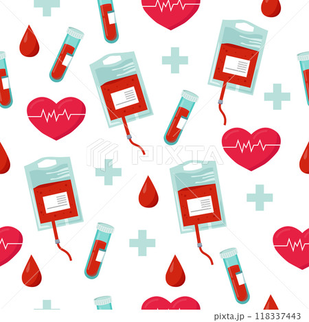 Blood donation pattern with white background 118337443