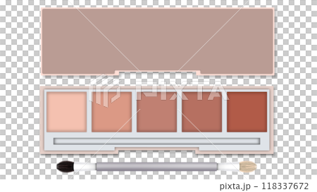 Makeup cosmetics such as eyeshadows, professional makeup tools, Products for makeup on a white background top view, A set of various products for makeup 118337672