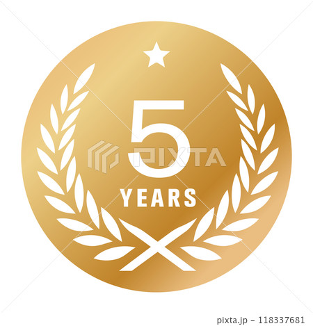 5 years anniversary vector logo, icon 5 years anniversary vector logo, icon 118337681