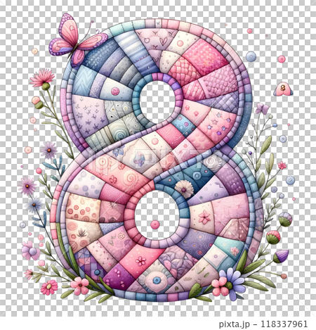 3D number eight 3D number eight 118337961