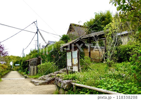 浄瑠璃寺　浄瑠璃寺側から参道沿いのお食事処と無人販売所を見た風景　京都府木津川市加茂町 118338208