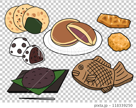 和菓子のイラストセット 118339250