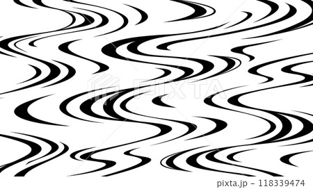 流水紋の背景イラスト_シルエット_16:9 118339474