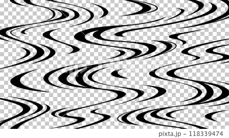 流水紋の背景イラスト_シルエット_16:9 118339474
