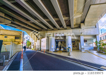日本の川崎都市景観 東急電鉄 高津駅(東口)などを望む 日本の川崎都市景観 東急電鉄 高津駅(東口)などを望む 118339973