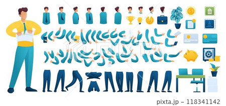 Constructor for creating a Businessman N5. Create your own Businessman character with a Set of hands and feet. Flat 2D characters Constructor for creating a Businessman N5. Create your own Businessman character with a Set of hands and feet. Flat 2D characters 118341142