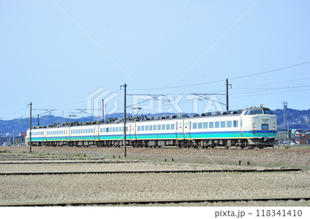 北陸本線　石動ー福岡　JR東日本　485系　T13編成（新潟）　北越 118341410