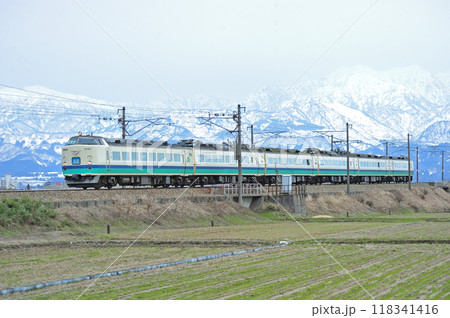 北陸本線 水橋ー東富山 JR東日本 485系 T11編成(新潟) 北越 北陸本線 水橋ー東富山 JR東日本 485系 T11編成(新潟) 北越 118341416
