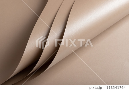 Beige texture background with elegant fold and modern layout Glossy gradient, fine reflection, and 118341764