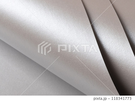 Gray silver metal paper texture with luxury minimalist design Curve overlay, fabric effect, and Gray silver metal paper texture with luxury minimalist design Curve overlay, fabric effect, and 118341773