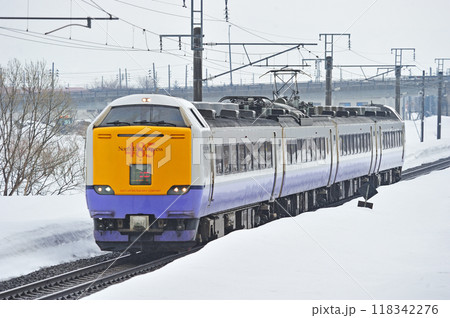 奥羽本線　浪岡ー大釈迦　JR東日本　485系　つがる 118342276