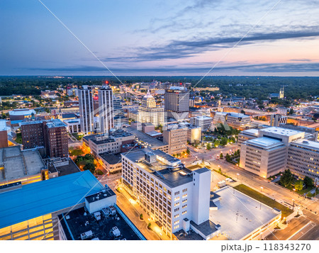 Peoria, Illinois, USA Skyline at Dusk Peoria, Illinois, USA Skyline at Dusk 118343270