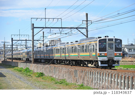 高崎線 熊谷ー行田 JR東日本 211系 C13編成(高崎) 高崎線 熊谷ー行田 JR東日本 211系 C13編成(高崎) 118343637