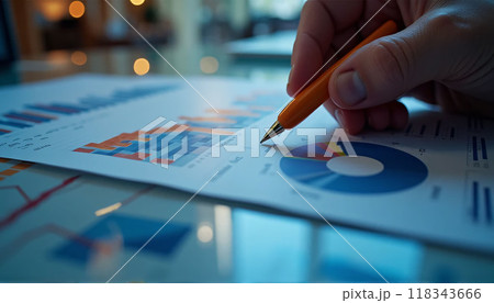 Company auditing, stock finance, accounting, marketing, data strategy, graph accounting, report chart, economy, investment research, and profit idea  118343666