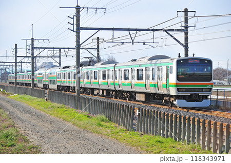 高崎線　岡部ー深谷　JR東日本　E231系1000番台　K-36編成（国府津） 118343971