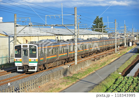 高崎線 深谷ー岡部 JR東日本 211系 C5編成(高崎) 高崎線 深谷ー岡部 JR東日本 211系 C5編成(高崎) 118343995