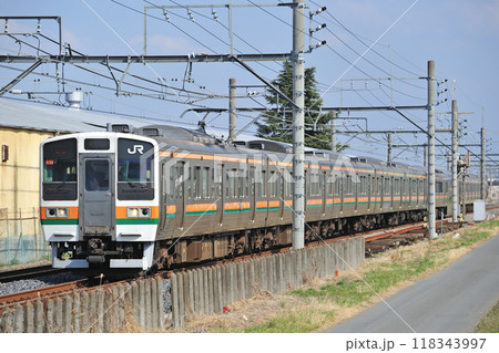 高崎線 深谷ー岡部 JR東日本 211系 C12編成(高崎) 高崎線 深谷ー岡部 JR東日本 211系 C12編成(高崎) 118343997