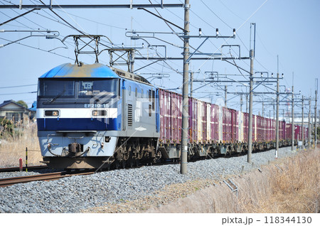 東北本線 東鷲宮ー栗橋 JR貨物 EF210-15(岡山) 東北本線 東鷲宮ー栗橋 JR貨物 EF210-15(岡山) 118344130