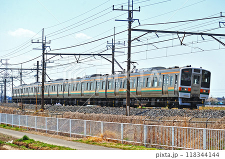 東北本線　東鷲宮ー栗橋　JR東日本　211系　A24編成（小山） 118344144