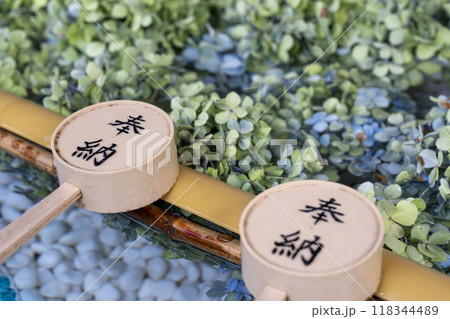 秋の土津神社　手水舎　福島県猪苗代町 118344489
