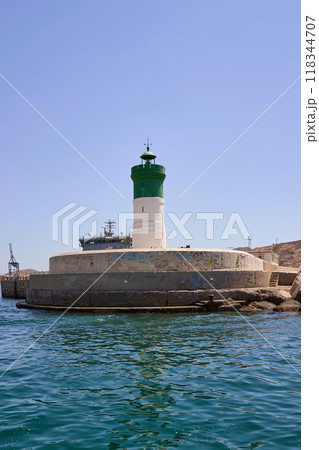 Lighthouse of the port of Cartagena 118344707