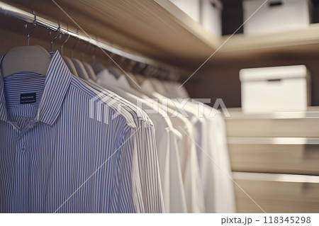 住宅イメージ　整理整頓されたクローゼット 118345298