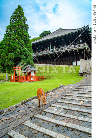 Todaiji Nigatsudo February Hall temple in Nara, Japan Todaiji Nigatsudo February Hall temple in Nara, Japan 118345448