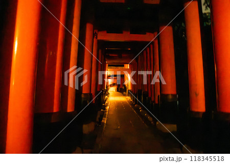 Fushimi Inari Taisha by night, in Kyoto, Japan 118345518