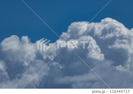 夏の青空と白い雲 118345717