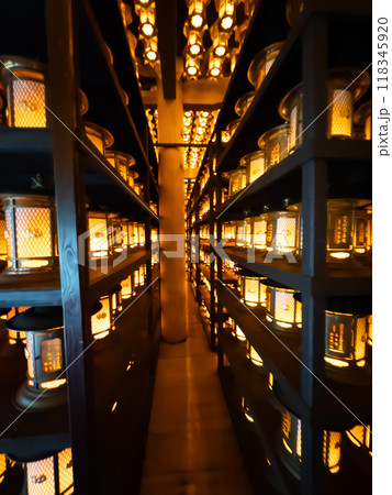 Torodo Hall, the Hall of Lanterns, in Okunoin, Wakayama, Japan Torodo Hall, the Hall of Lanterns, in Okunoin, Wakayama, Japan 118345920