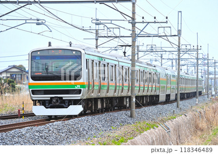 東北本線　栗橋ー東鷲宮　JR東日本　E231系1000番台　U535編成（小山） 118346489