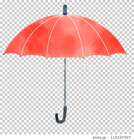 水彩風格簡約紅傘 118347307