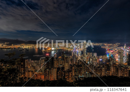 Hong Kong Night View from Victoria Peak Hong Kong Night View from Victoria Peak 118347641