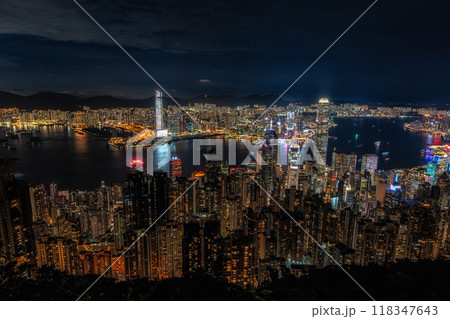 Hong Kong Night View from Victoria Peak Hong Kong Night View from Victoria Peak 118347643