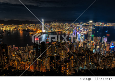Hong Kong Night View from Victoria Peak 118347647