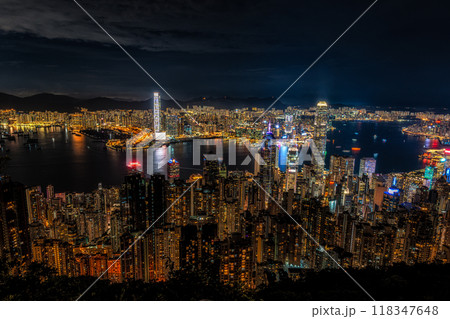 Hong Kong Night View from Victoria Peak Hong Kong Night View from Victoria Peak 118347648