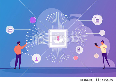 進化するテクノロジー　半導体　AI 118349089
