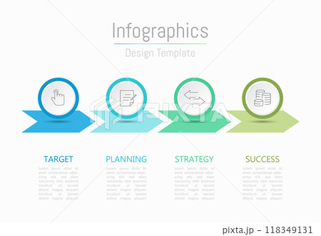 Infographic 4 options design elements for your business data. Vector Illustration. Infographic 4 options design elements for your business data. Vector Illustration. 118349131
