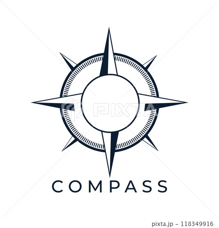 Vintage Retro Compass Direction Guide and Adventure Vector Design Illustration 118349916