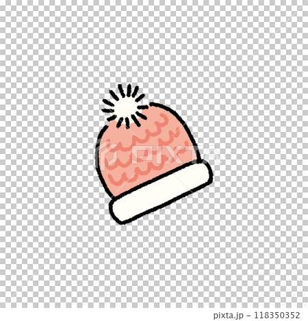 簡單的手繪針織帽插畫 118350352