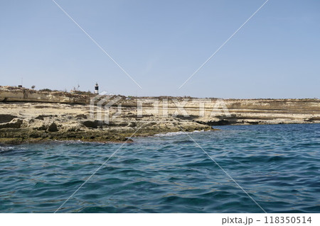 マルタのマルサシュロックから遊覧船で巡る海岸線 マルタのマルサシュロックから遊覧船で巡る海岸線 118350514