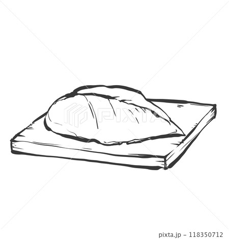 鶏むね肉の手書き筆絵風イラスト 鶏むね肉の手書き筆絵風イラスト 118350712