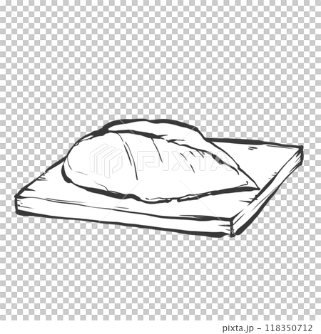 鶏むね肉の手書き筆絵風イラスト 鶏むね肉の手書き筆絵風イラスト 118350712