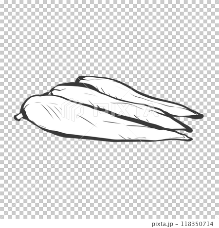 鶏ささみの手書き筆絵風イラスト 118350714