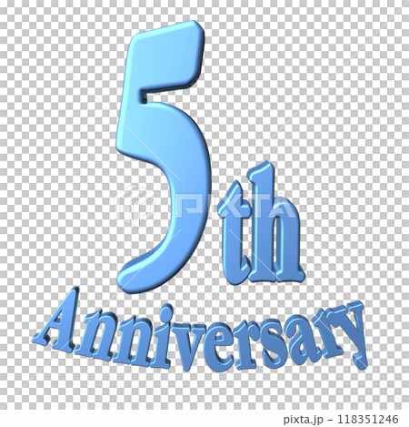 3DCG characters "5th Anniversary/5th anniversary" blue, blue 118351246