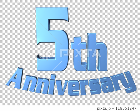 3DCG characters "5th Anniversary/5th anniversary" blue, blue 118351247