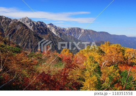 紅葉と白馬三山 紅葉と白馬三山 118351558